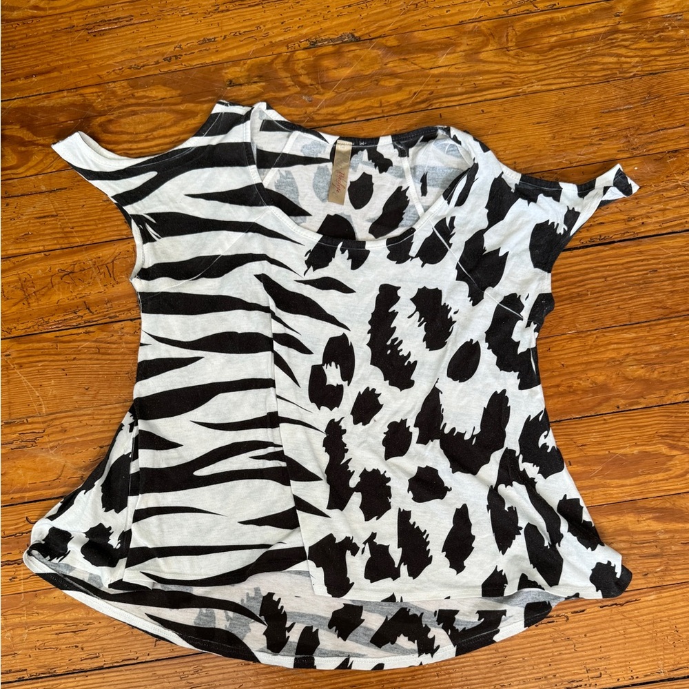 Cap Sleeve animal print Penelope t-shirt